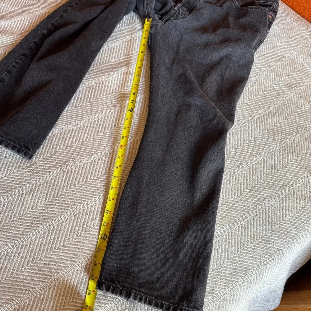 Levis 501 Jeans‎ Mens 42x30 (39x28) Black Button Fly Straight Leg Denim